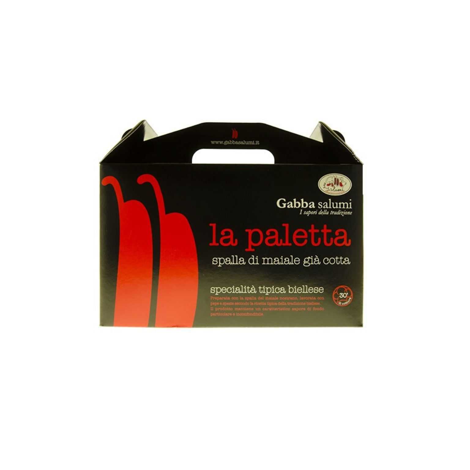 Gabba Salumi Paletta biellese precotta 800 g circa Acquadro Dolciumi